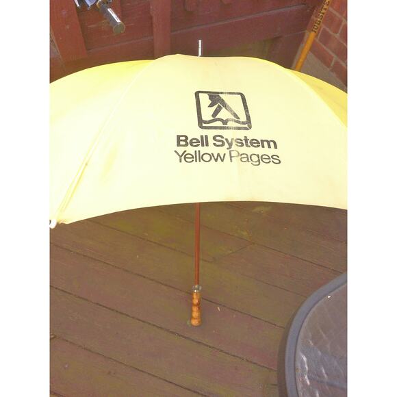 Vintage Bell System Yellow Pages Large Umbrella READ - Picture 12 of 12